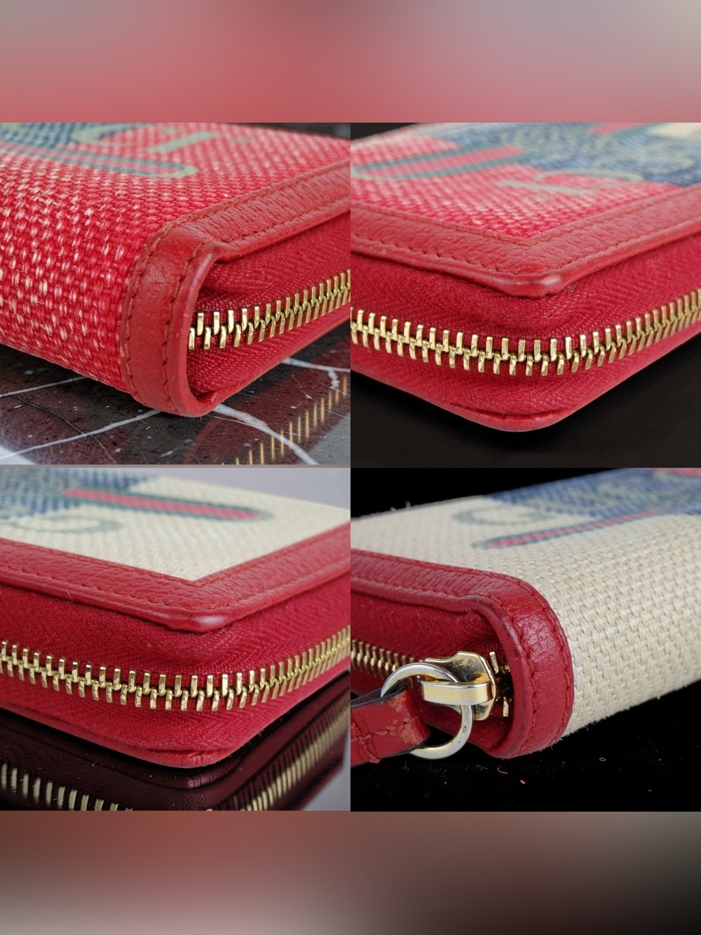 GUCCI Sylvie Stripe Signature Zip Around Wallet 😍❤️🔥 - Picture 15 of 16